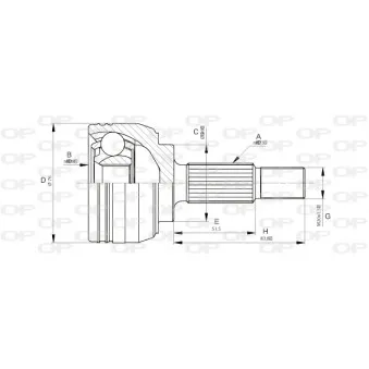 Embout de cardan avant (kit de réparation) OPEN PARTS CVJ5662.10