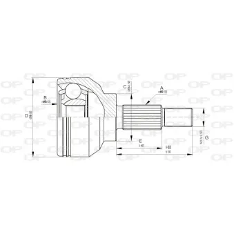 Embout de cardan avant (kit de réparation) OPEN PARTS CVJ5663.10