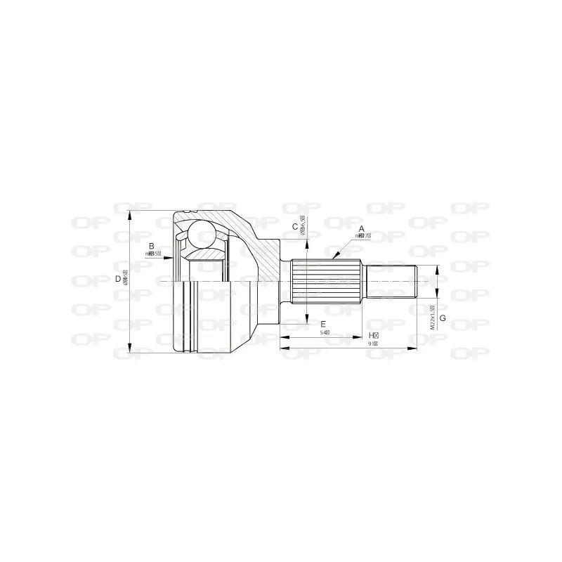 Embout de cardan avant (kit de réparation) OPEN PARTS CVJ5663.10