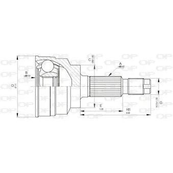 Embout de cardan avant (kit de réparation) OPEN PARTS