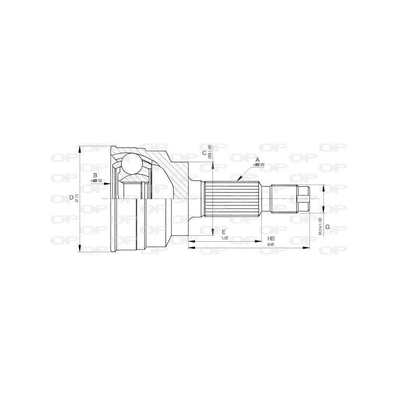 Embout de cardan avant (kit de réparation) OPEN PARTS CVJ5664.10