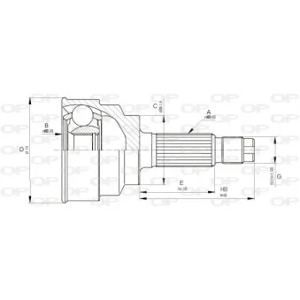 Embout de cardan avant (kit de réparation) OPEN PARTS CVJ5665.10