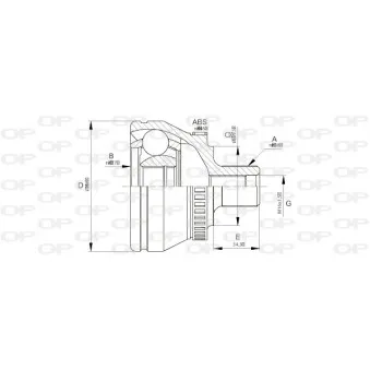 Embout de cardan avant (kit de réparation) OPEN PARTS CVJ5666.10