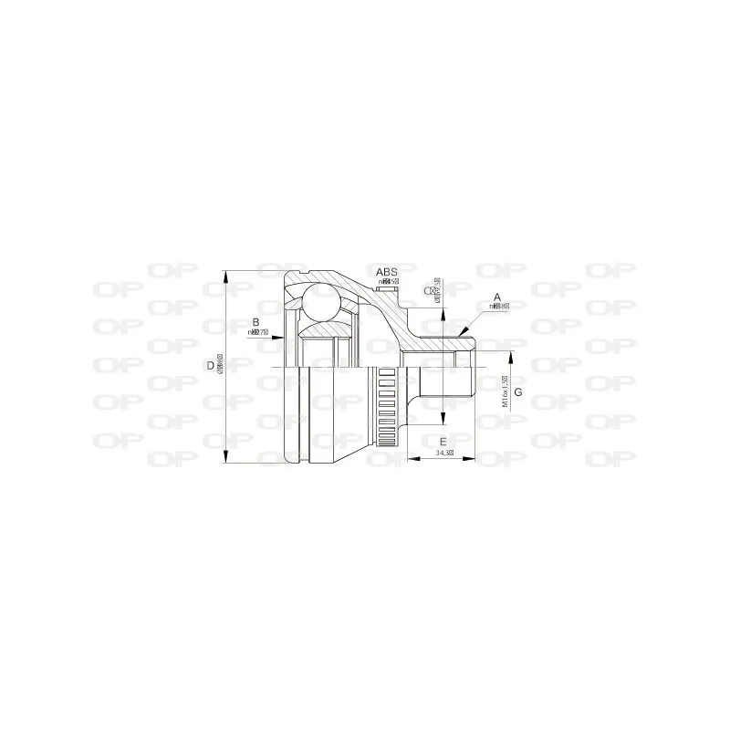 Embout de cardan avant (kit de réparation) OPEN PARTS CVJ5666.10