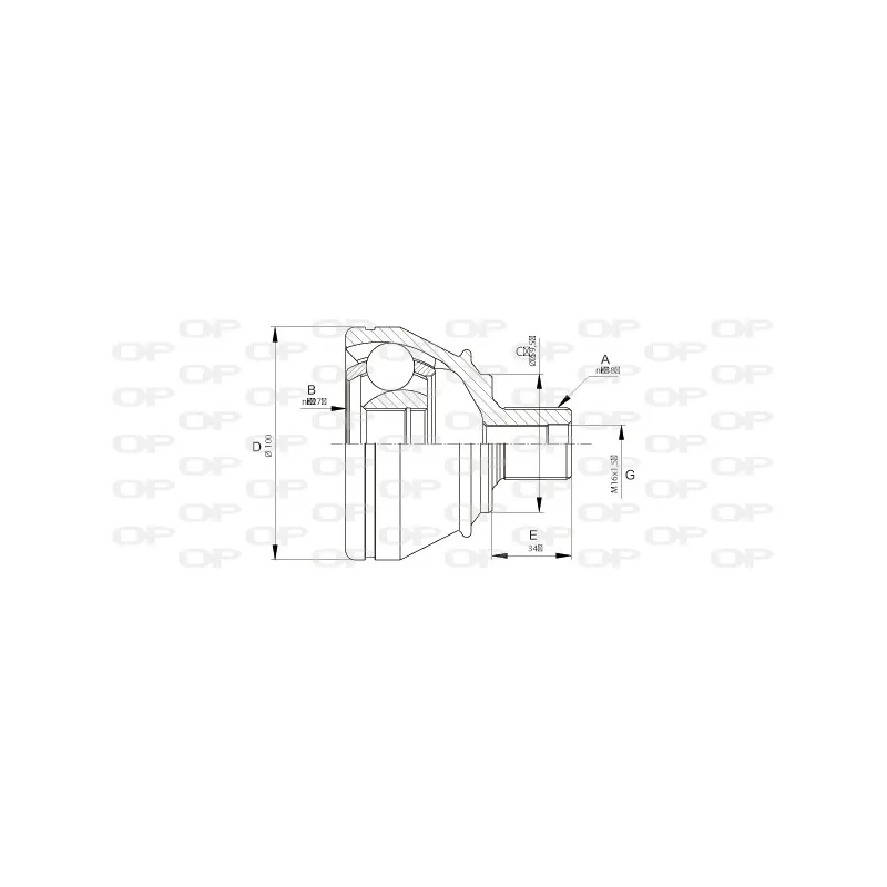 Embout de cardan avant (kit de réparation) OPEN PARTS CVJ5667.10
