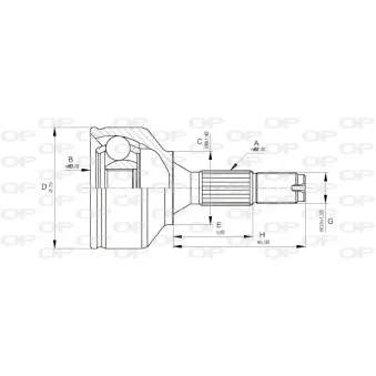 Embout de cardan avant (kit de réparation) OPEN PARTS CVJ5668.10