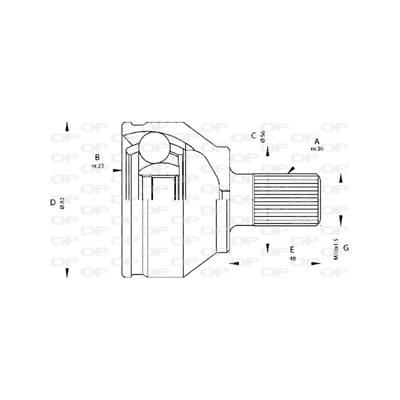 Embout de cardan avant (kit de réparation) OPEN PARTS CVJ5669.10