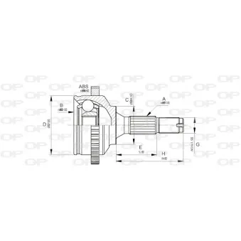 Embout de cardan avant (kit de réparation) OPEN PARTS CVJ5670.10