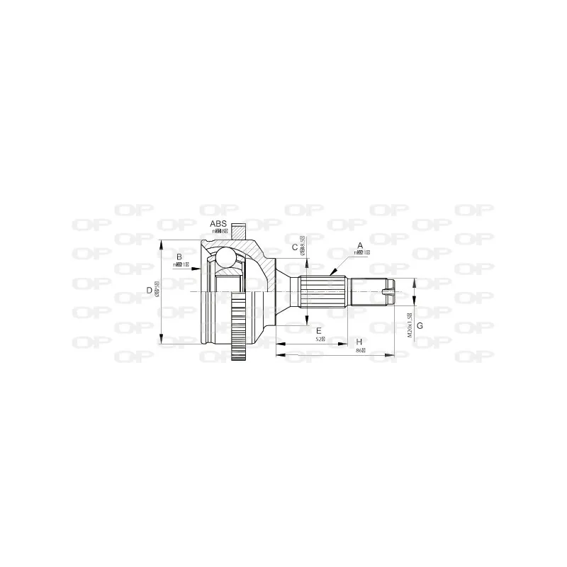 Embout de cardan avant (kit de réparation) OPEN PARTS CVJ5670.10