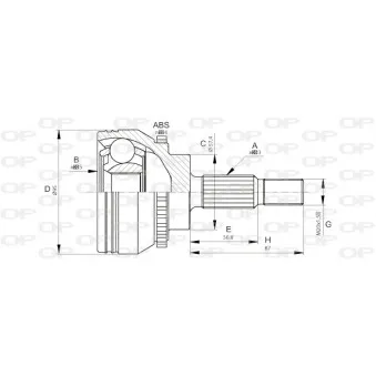 Embout de cardan avant (kit de réparation) OPEN PARTS CVJ5671.10