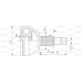 Embout de cardan avant (kit de réparation) OPEN PARTS CVJ5673.10