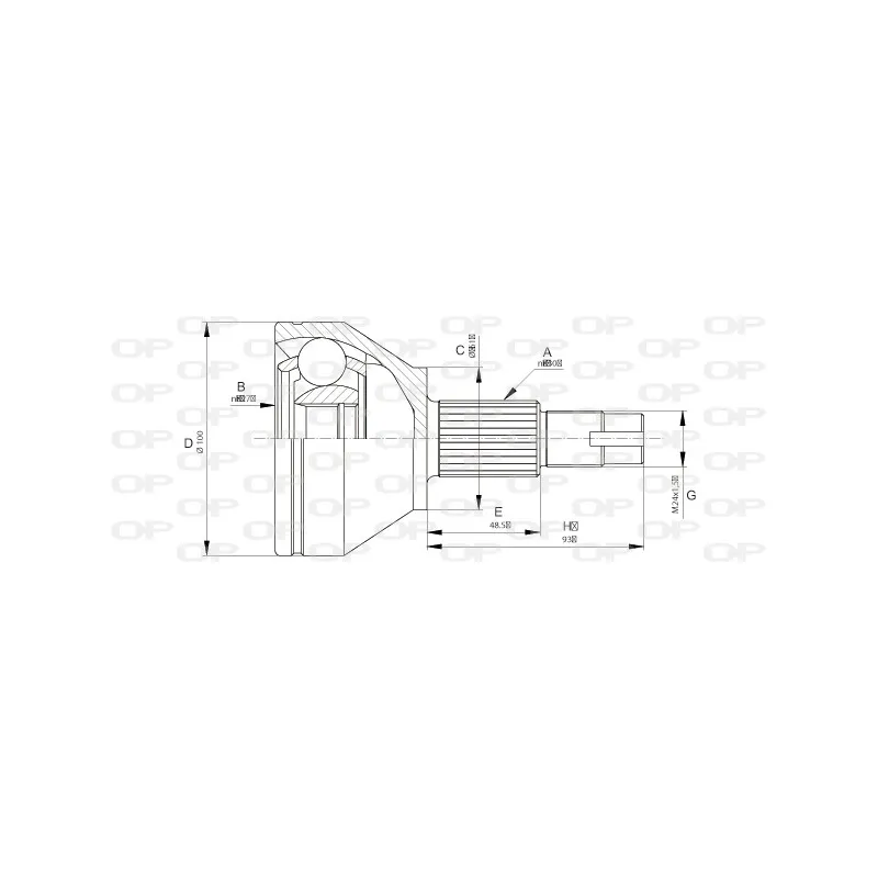 Embout de cardan avant (kit de réparation) OPEN PARTS CVJ5673.10