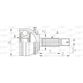 Embout de cardan avant (kit de réparation) OPEN PARTS CVJ5674.10