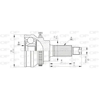 Embout de cardan avant (kit de réparation) OPEN PARTS
