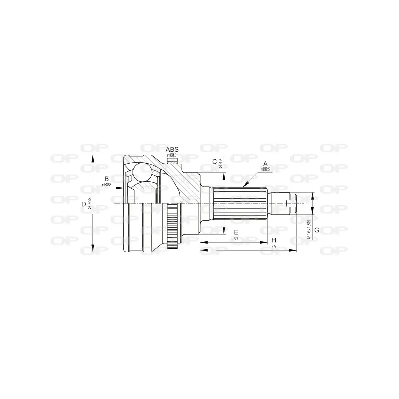 Embout de cardan avant (kit de réparation) OPEN PARTS CVJ5675.10
