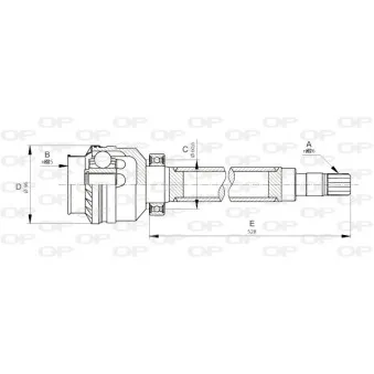 Embout de cardan avant (kit de réparation) OPEN PARTS CVJ5676.20
