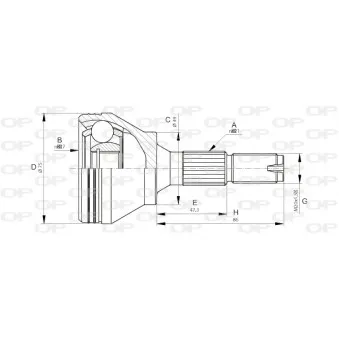 Embout de cardan avant (kit de réparation) OPEN PARTS CVJ5677.10