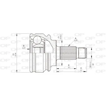 Embout de cardan avant (kit de réparation) OPEN PARTS