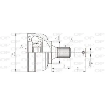 Embout de cardan avant (kit de réparation) OPEN PARTS CVJ5680.10