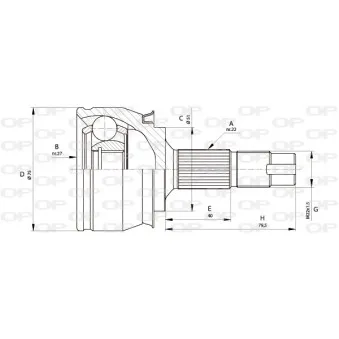 Embout de cardan avant (kit de réparation) OPEN PARTS CVJ5682.10