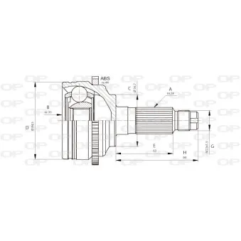 Embout de cardan avant (kit de réparation) OPEN PARTS