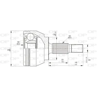 Embout de cardan avant (kit de réparation) OPEN PARTS CVJ5684.10
