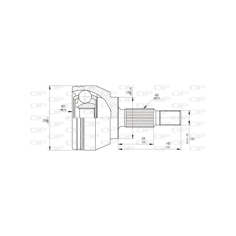 Embout de cardan avant (kit de réparation) OPEN PARTS CVJ5684.10