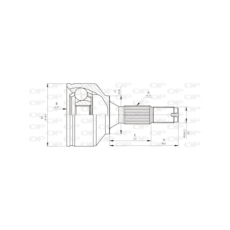 Embout de cardan avant (kit de réparation) OPEN PARTS CVJ5685.10