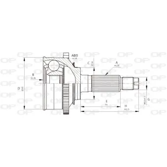 Embout de cardan avant (kit de réparation) OPEN PARTS CVJ5686.10