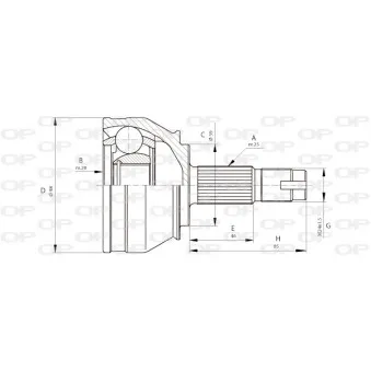 Embout de cardan avant (kit de réparation) OPEN PARTS CVJ5687.10