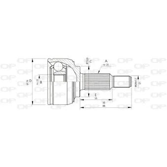Embout de cardan avant (kit de réparation) OPEN PARTS CVJ5688.10