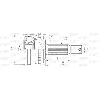 Embout de cardan avant (kit de réparation) OPEN PARTS CVJ5689.10