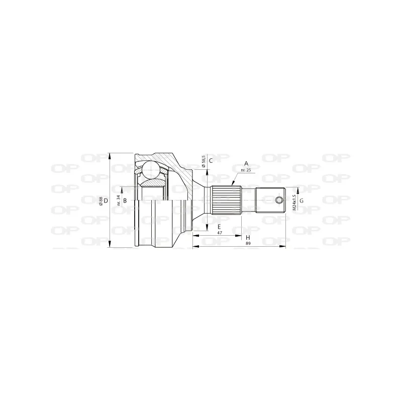 Embout de cardan avant (kit de réparation) OPEN PARTS CVJ5690.10