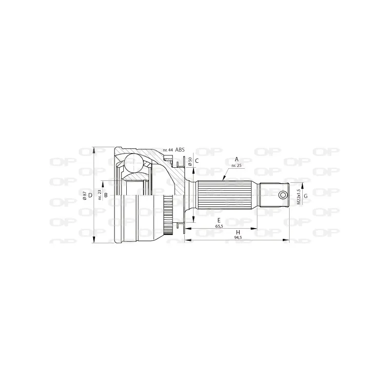 Embout de cardan avant (kit de réparation) OPEN PARTS CVJ5691.10