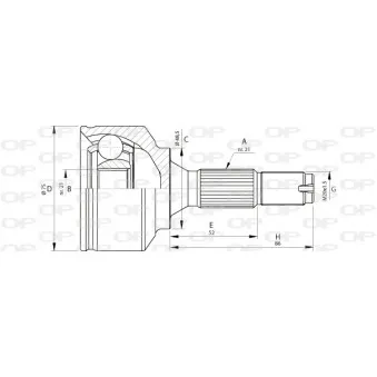 Embout de cardan avant (kit de réparation) OPEN PARTS CVJ5692.10