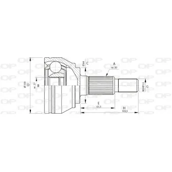 Embout de cardan avant (kit de réparation) OPEN PARTS CVJ5694.10