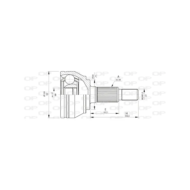 Embout de cardan avant (kit de réparation) OPEN PARTS CVJ5694.10
