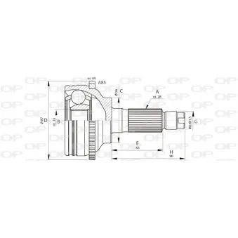 Embout de cardan avant (kit de réparation) OPEN PARTS CVJ5696.10