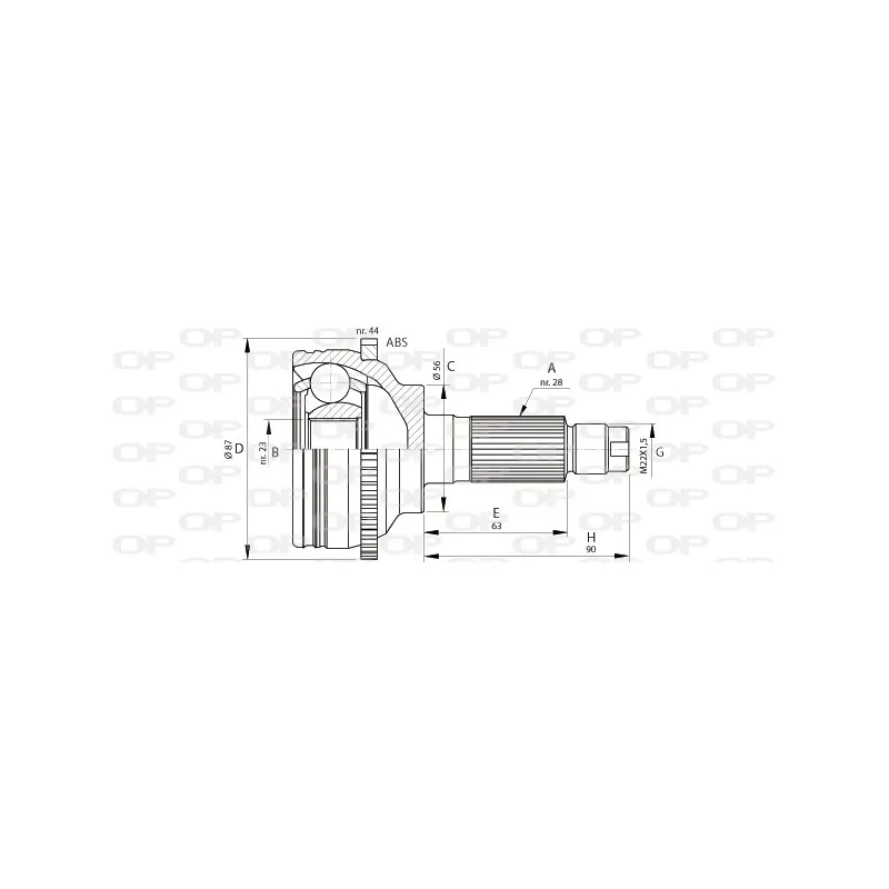 Embout de cardan avant (kit de réparation) OPEN PARTS CVJ5696.10