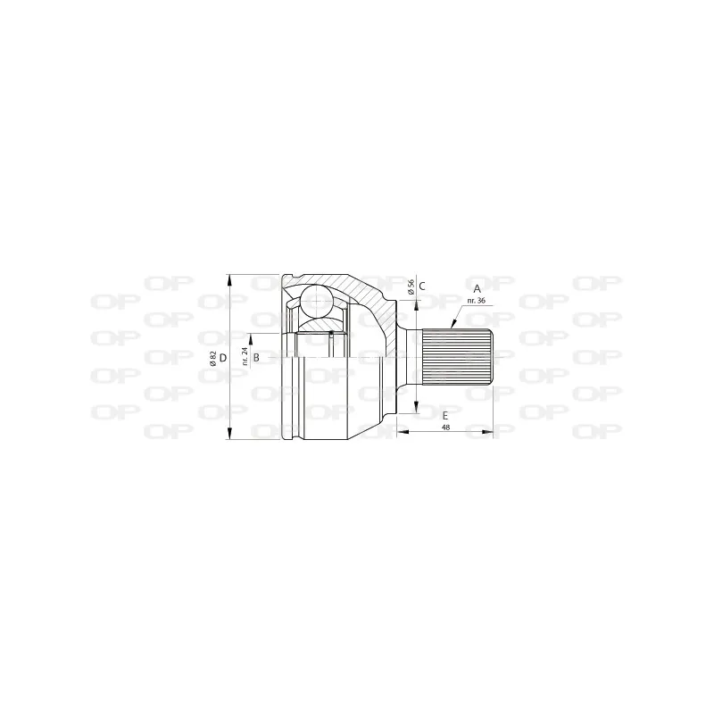 Embout de cardan avant (kit de réparation) OPEN PARTS CVJ5698.10