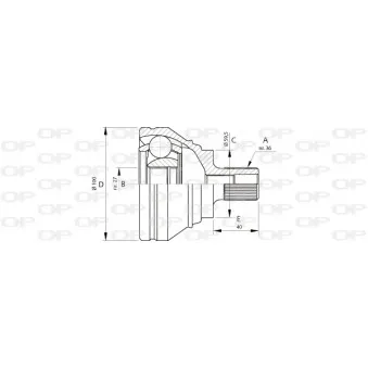 Embout de cardan avant (kit de réparation) OPEN PARTS