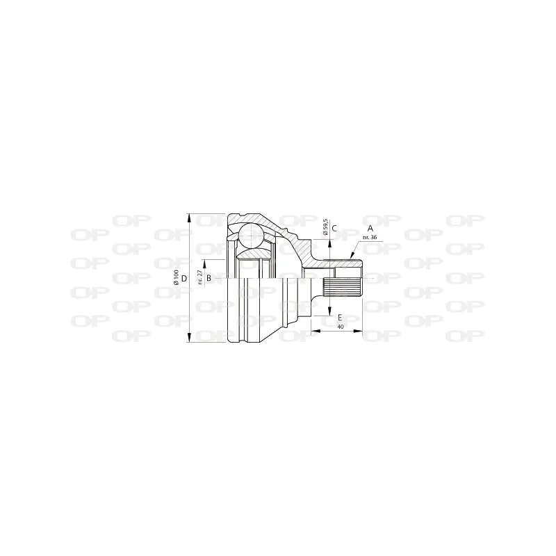 Embout de cardan avant (kit de réparation) OPEN PARTS CVJ5699.10