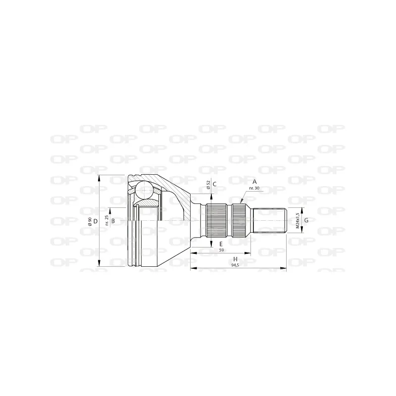 Embout de cardan avant (kit de réparation) OPEN PARTS CVJ5701.10