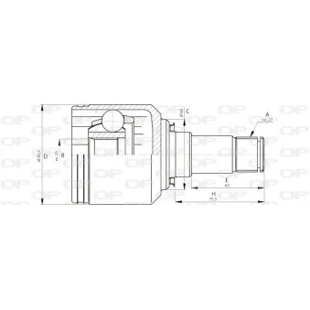 Embout de cardan avant (kit de réparation) OPEN PARTS CVJ5702.20