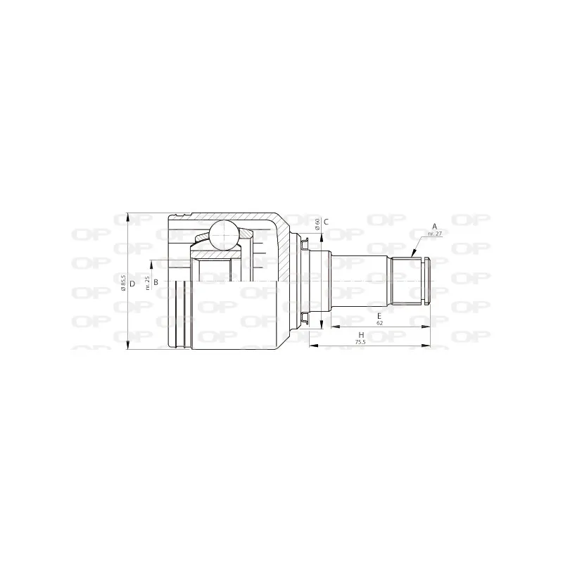 Embout de cardan avant (kit de réparation) OPEN PARTS CVJ5702.20