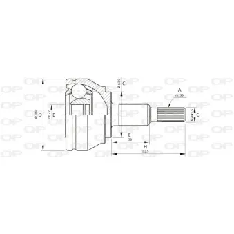 Embout de cardan avant (kit de réparation) OPEN PARTS CVJ5704.10