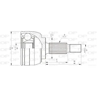 Embout de cardan avant (kit de réparation) OPEN PARTS CVJ5705.10