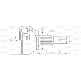 Embout de cardan avant (kit de réparation) OPEN PARTS CVJ5706.10