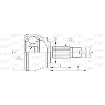 Embout de cardan avant (kit de réparation) OPEN PARTS CVJ5709.10