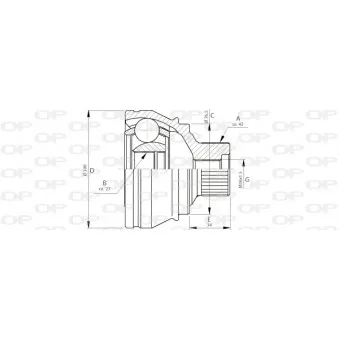 Embout de cardan avant (kit de réparation) OPEN PARTS CVJ5710.10